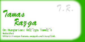 tamas razga business card